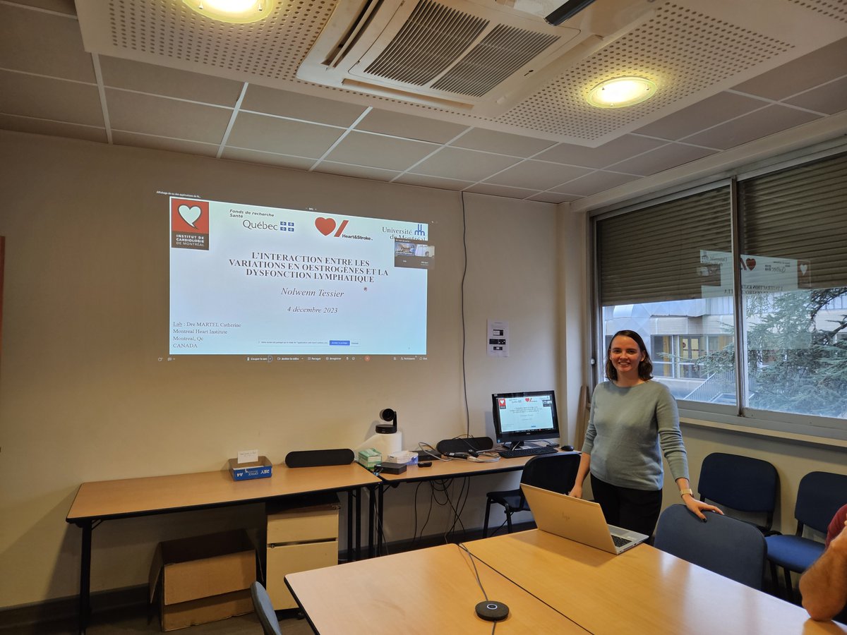 IRIS Team Carmen Laboratory (@laboratoryiris) on Twitter photo Nolwenn Tessier, a former Ph.D. student in the <a href="/LaboratoryIris/">IRIS Team Carmen Laboratory</a>, presented her post-doctoral research work in the <a href="/LaboMartel_ICM/">Martel Lab</a> today. "Interactions between estrogen variations and lymphatic dysfunction." Nolwenn Tessier, a former Ph.D. student in the <a href="/LaboratoryIris/">IRIS Team Carmen Laboratory</a>, presented her post-doctoral research work in the <a href="/LaboMartel_ICM/">Martel Lab</a> today. "Interactions between estrogen variations and lymphatic dysfunction."