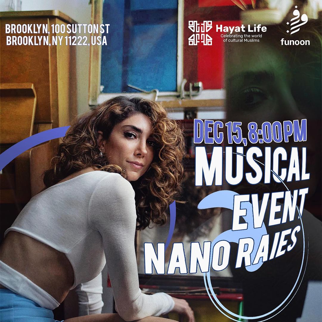 HayatLife11's tweet image. Prepare to embark on a musical journey as #Funoon presents the extraordinary Nano Raeis, the Syrian-American singer-songwriter, composer, musician, and actress who has conquered hearts across the ocean with her amazing talent and powerful message. 

This event is co-sponsored by…