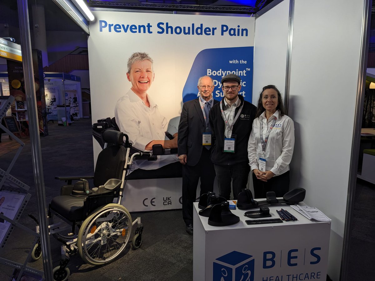 BESHealthcareAT's tweet photo. For the next few days we are at the UK Stroke Forum (@TheStrokeAssoc) in Birmingham, with the @Bodypoint_Inc  Dynamic Arm Support. The response has been great so far!

Read more about the innovative device for post-stroke patients here: https://t.co/lZzaRI3sOf https://t.co/ZYtLXIFflO