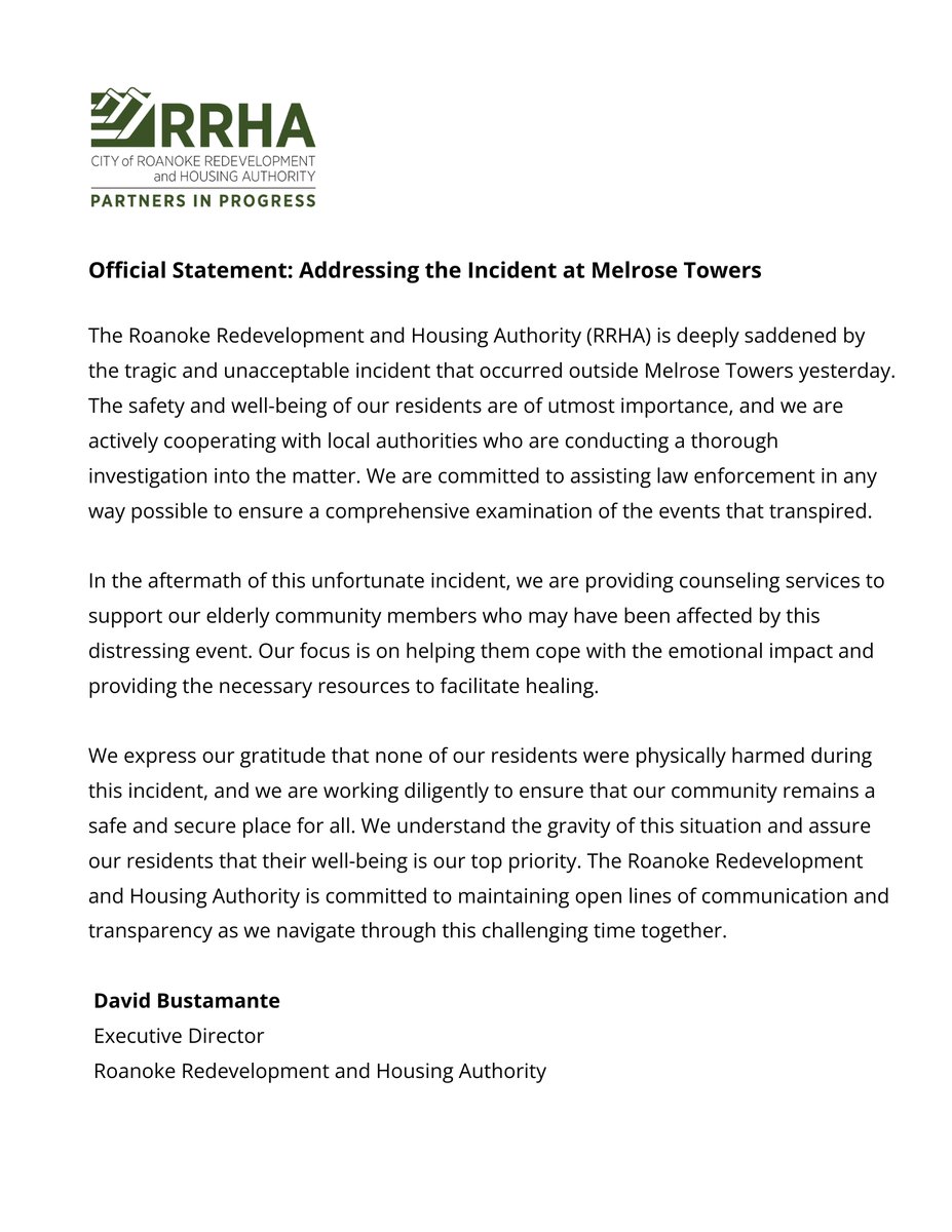 Partners in Progress City of Roanoke Redevelopment & Housing Authority