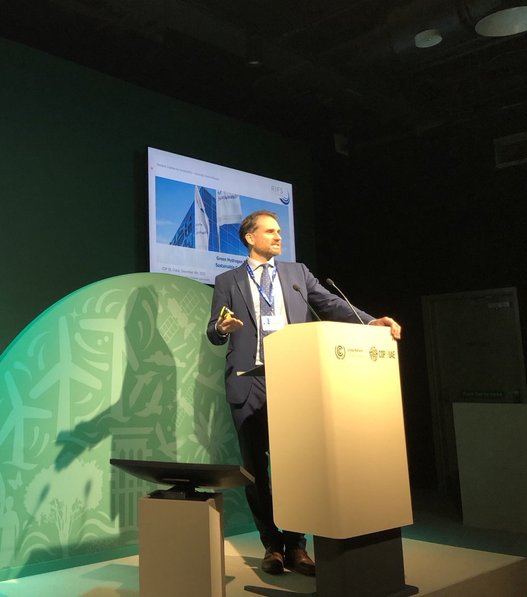 Kathleen Mar (@kathleen_a_mar) on Twitter photo Some wise closing thoughts from <a href="/RIFS_Potsdam/">Research Institute for Sustainability (RIFS)</a> colleague <a href="/RQuitzow/">Rainer Quitzow</a>: Nobody really knows what the #green #hydrogen future will bring. But if we don’t have a vision, we’ll never get anywhere. One key issue: who will bear the risks in H2 development? #COP28 Some wise closing thoughts from <a href="/RIFS_Potsdam/">Research Institute for Sustainability (RIFS)</a> colleague <a href="/RQuitzow/">Rainer Quitzow</a>: Nobody really knows what the #green #hydrogen future will bring. But if we don’t have a vision, we’ll never get anywhere. One key issue: who will bear the risks in H2 development? #COP28