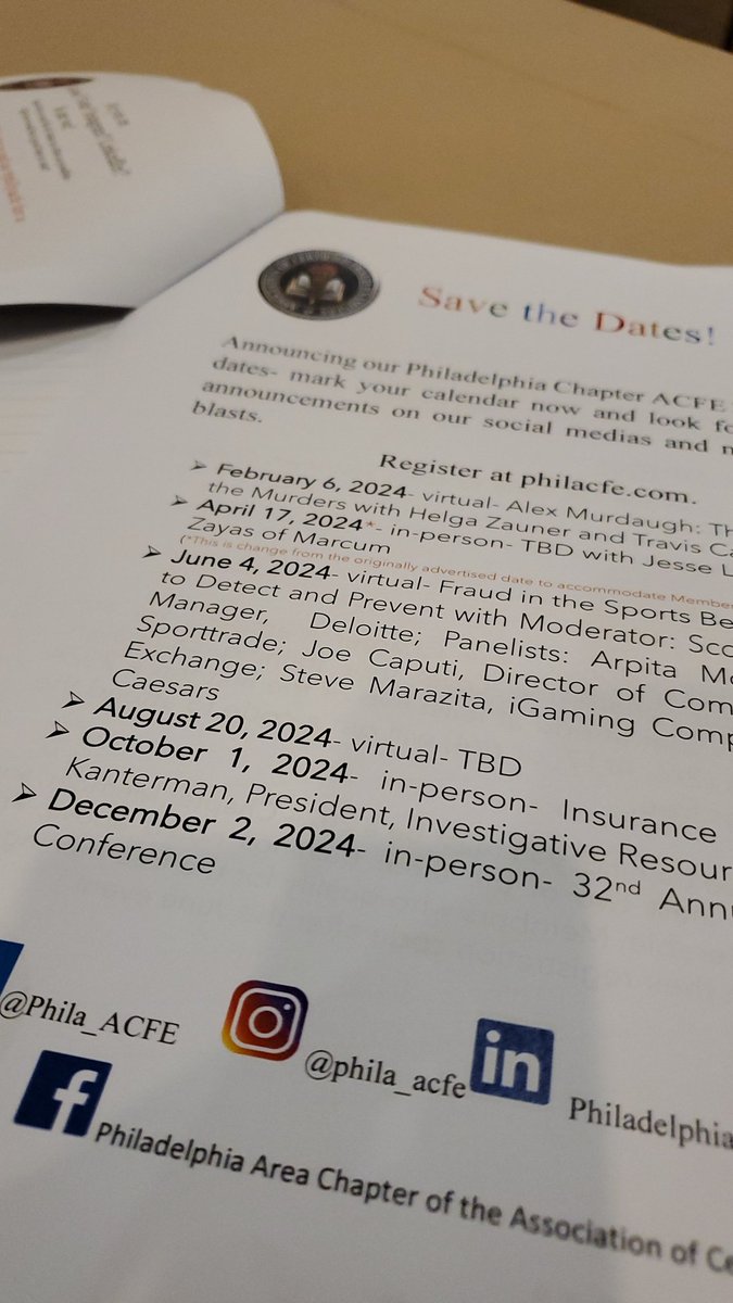 notmesaidthefox's tweet photo. Great conference already! Thanks @Phila_ACFE for a great training #phillyacfe #acfe #fraudconference https://t.co/R6fngf6lCb
