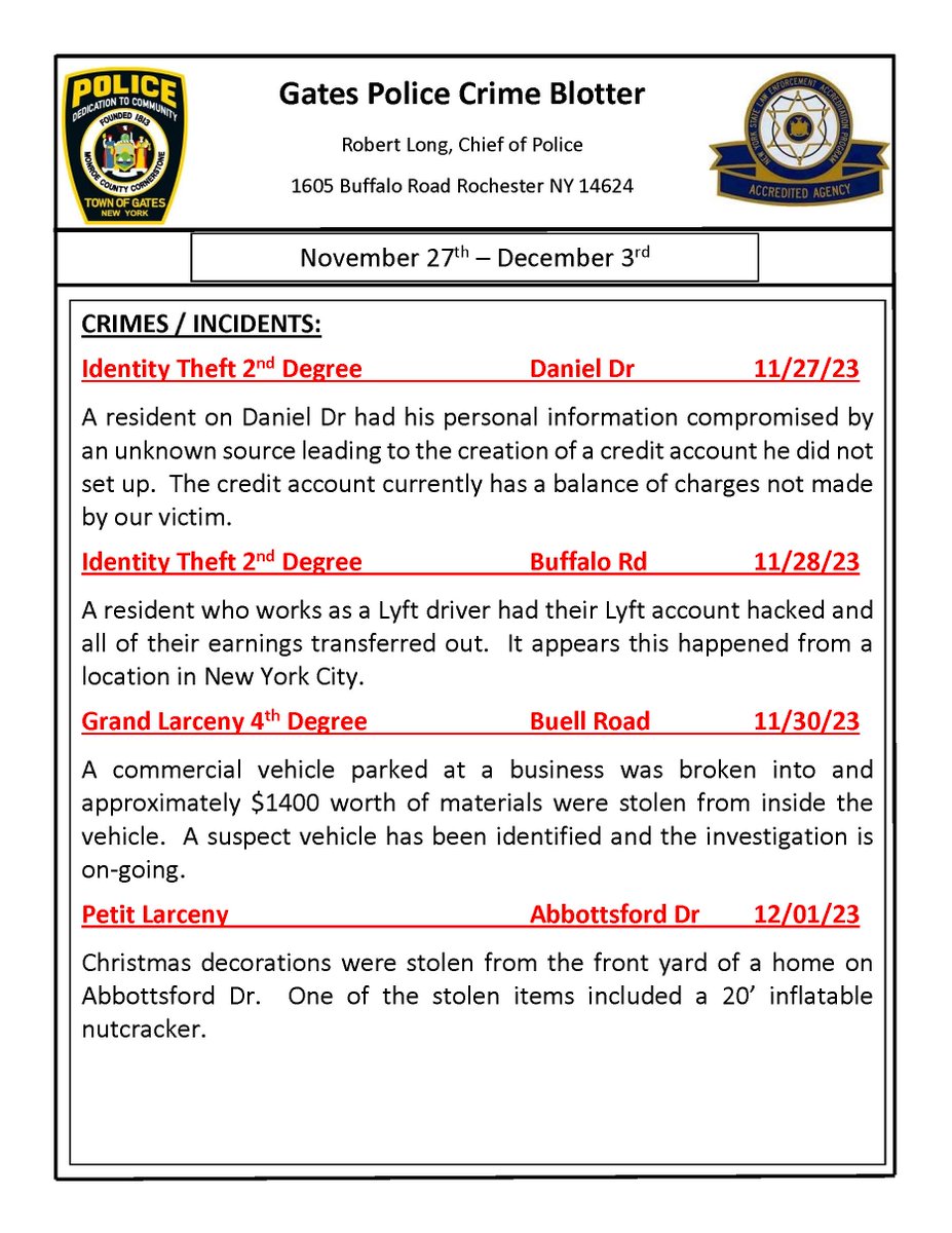 Gates Police tweet media