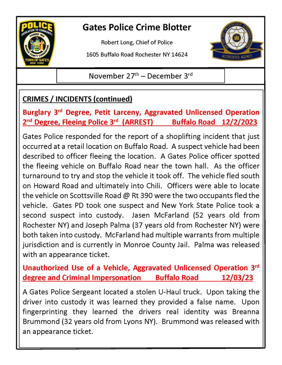 Gates Police tweet media