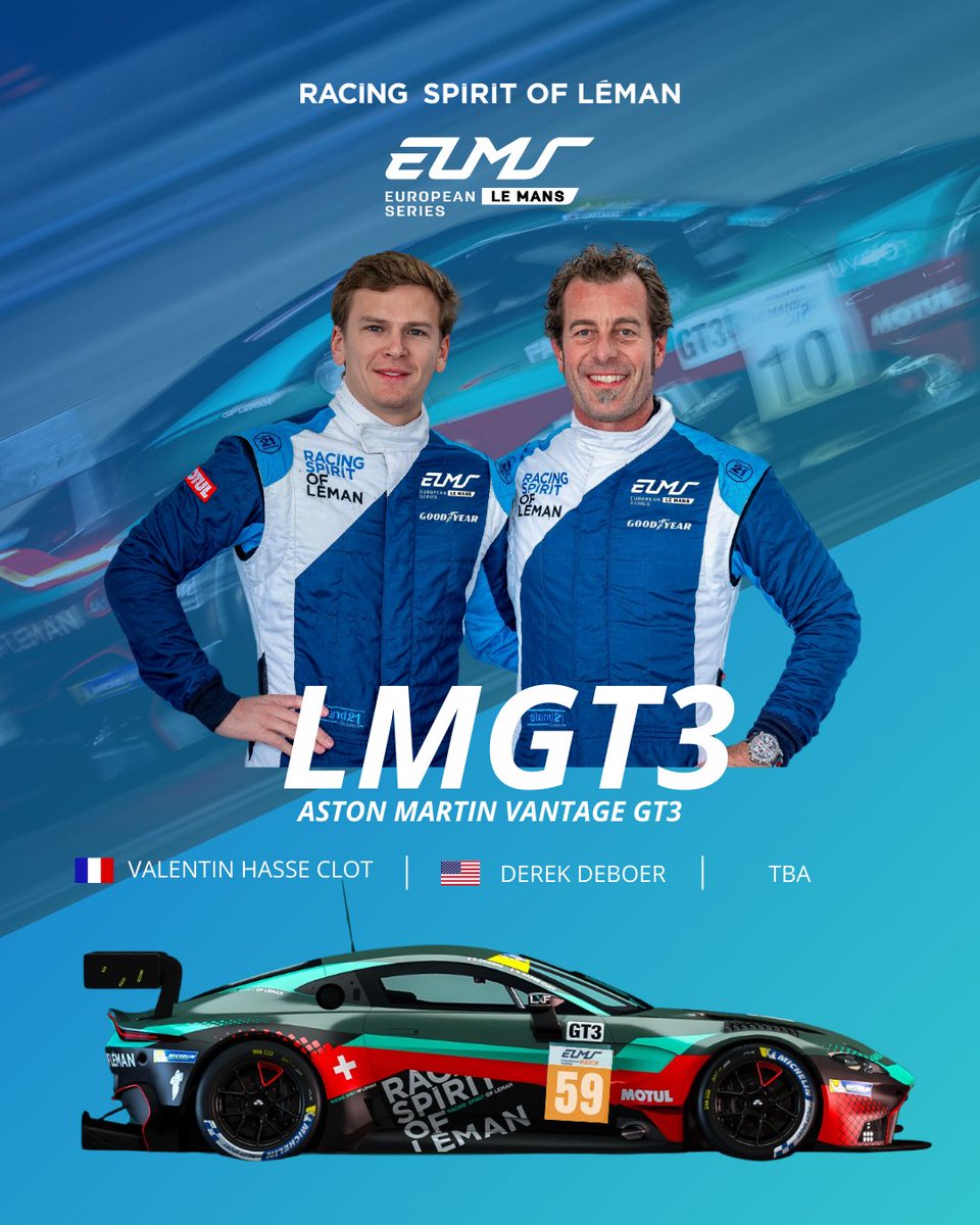 💥Its official💥 2024 ELMS with Valentin and Racing Spirit of LeMan! Let’s go #59 🏁