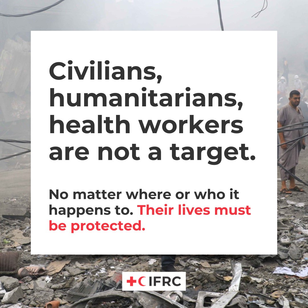 There is no safe place in Gaza. We must ensure ambulances, paramedics, hospitals and healthcare teams are never a target. #NotATarget