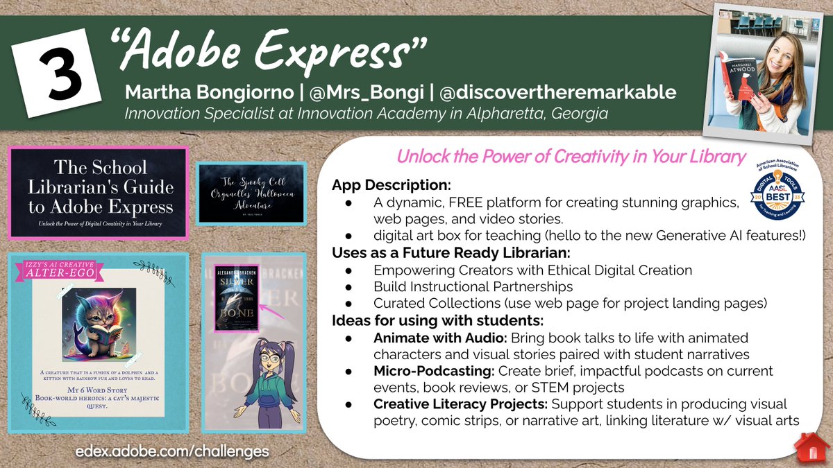 Shannon McClintock Miller (@shannonmmiller) on Twitter photo Friends, we are so excited to share the 27 Days of Digital Tools and Ideas from Future Ready Librarians throughout the month of December. 🗓️
We are kicking it off with <a href="/CapstonePub/">Capstone 📚</a> Connect, <a href="/Wonderopolis/">Wonderopolis</a> <a href="/AdobeExpress/">Adobe Express</a> and Career Tours.🎉
You can follow along each day with the Friends, we are so excited to share the 27 Days of Digital Tools and Ideas from Future Ready Librarians throughout the month of December. 🗓️
We are kicking it off with <a href="/CapstonePub/">Capstone 📚</a> Connect, <a href="/Wonderopolis/">Wonderopolis</a> <a href="/AdobeExpress/">Adobe Express</a> and Career Tours.🎉
You can follow along each day with the