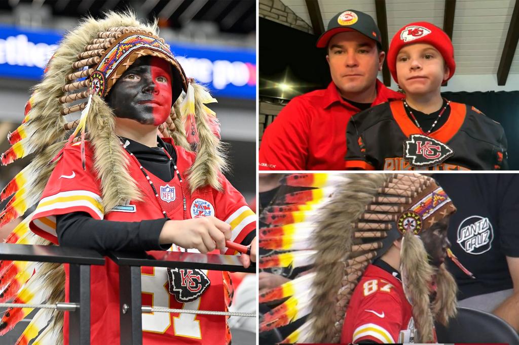 nypost's tweet photo. Parents of 9-year-old Chiefs fan who was accused of wearing blackface threaten to sue Deadspin https://t.co/ReVFCKAsy4 https://t.co/YlCqIt6gse