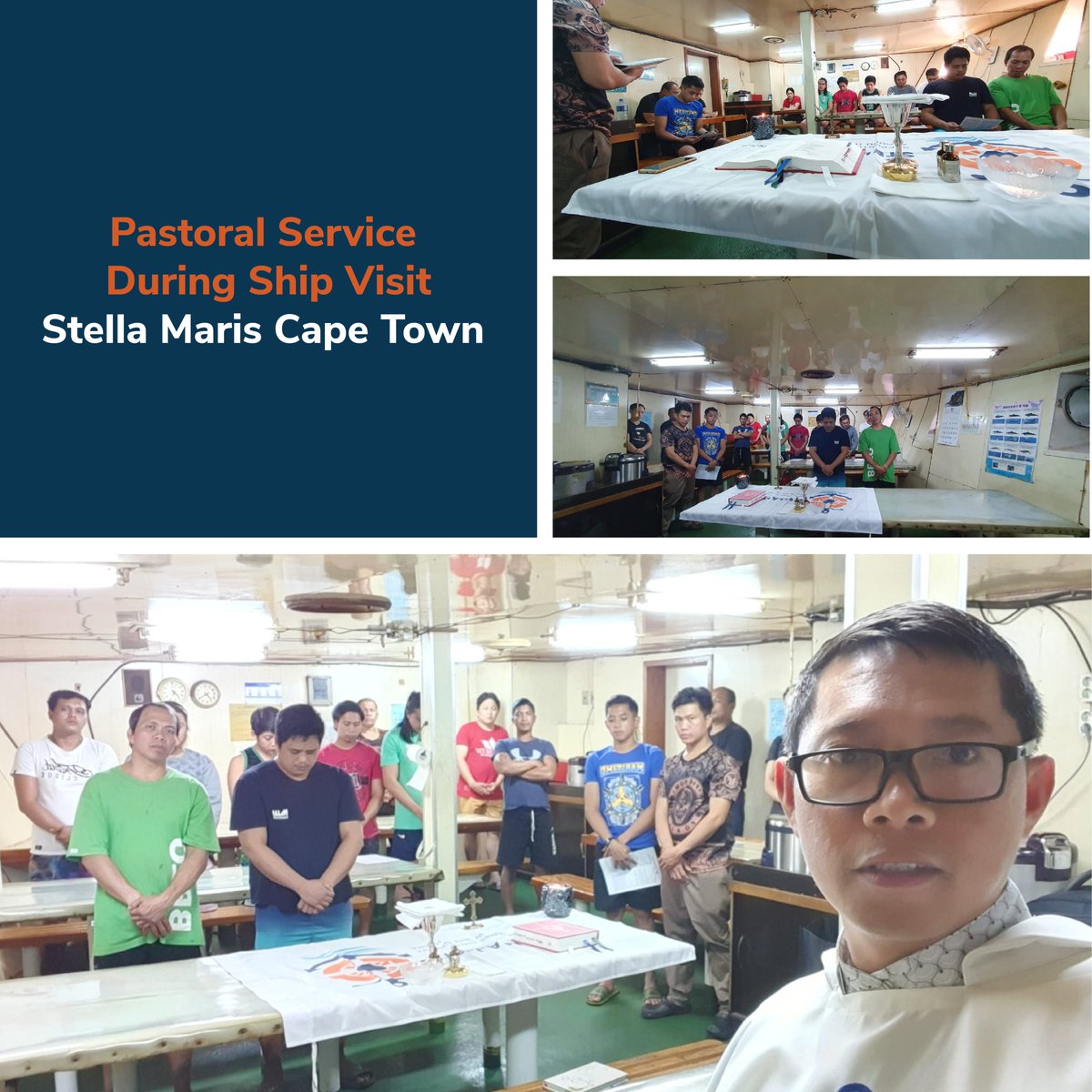 The Stella Maris Scalabrinian Network (SMSN) provides invaluable pastoral services during ship visits, offering support and comfort to fishers and seafarers amidst their challenging lives at sea.  👇simn-global.org/centros-scalab…