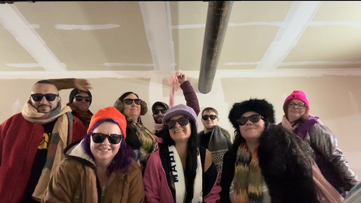 This is the group of amazing volunteers that organized  all the donations we received this year for Milk and Cookies.  We have over 130 bags of warmth to hand out to people on Toronto’s  streets. Thank you to everyone that has helped make this a thing for the last 13 years!💚