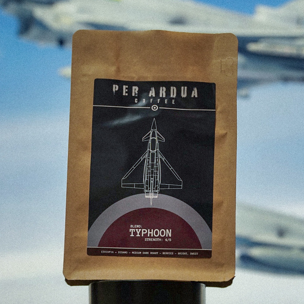 Unveiling the label for our 'Typhoon' blend! 🌪️✈️ Embodying the sleek precision of the iconic plane.
Per Ardua.
#RAF
#RoyalAirForce
#RAFCoffeeBlend
#rafnews
#royalairforceuk
#perardua
#perarduaadastra
#typhoon
#raflossiemouth
#rafconningsby