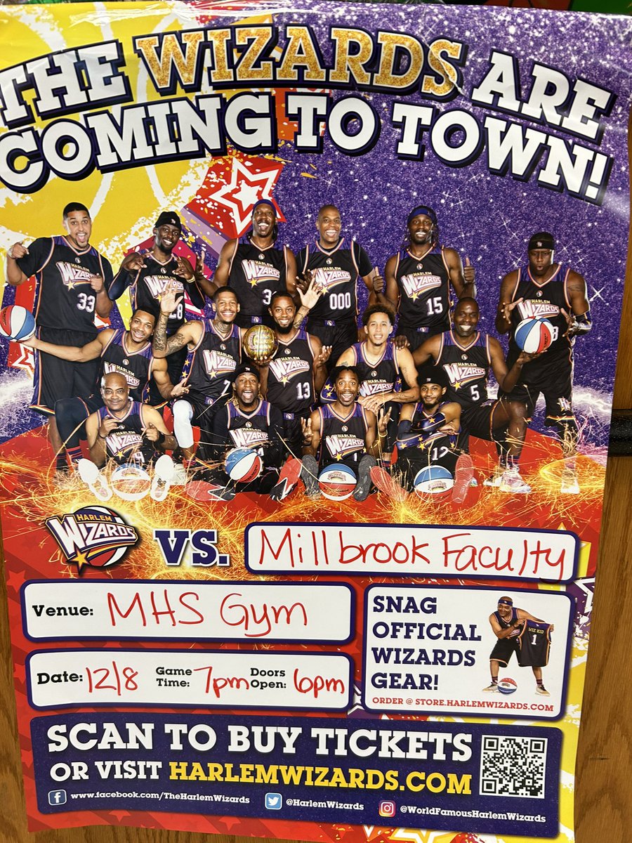 Come out to support the MCSD faculty &amp; staff against the Harlem Wizards this Friday night at MHS gymnasium at 7pm. 
It’s not too late to purchase tickets!
Hope to see you there!