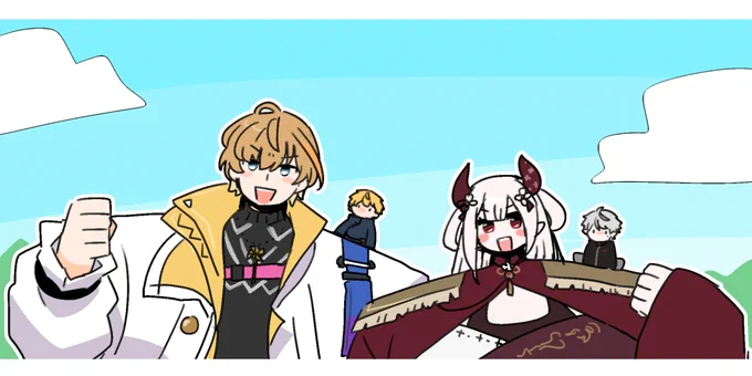 #にじアリブレ交流戦 #KuzuArt #絵クス絵画 #奈羅ート #ふうらーと 後輩の背中でか