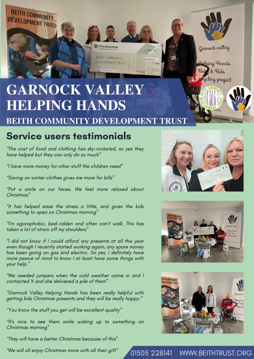 We had the privilege to show @Anthea_Dickson , @magjohnson511, Cllr Reid & @PersimmonHomes around our Helping Hands project at Geilsland Estate. With Persimmon's generous donation, we can help more vulnerable families in the Garnock Valley! beithtrust.org/blog/garnock-v…