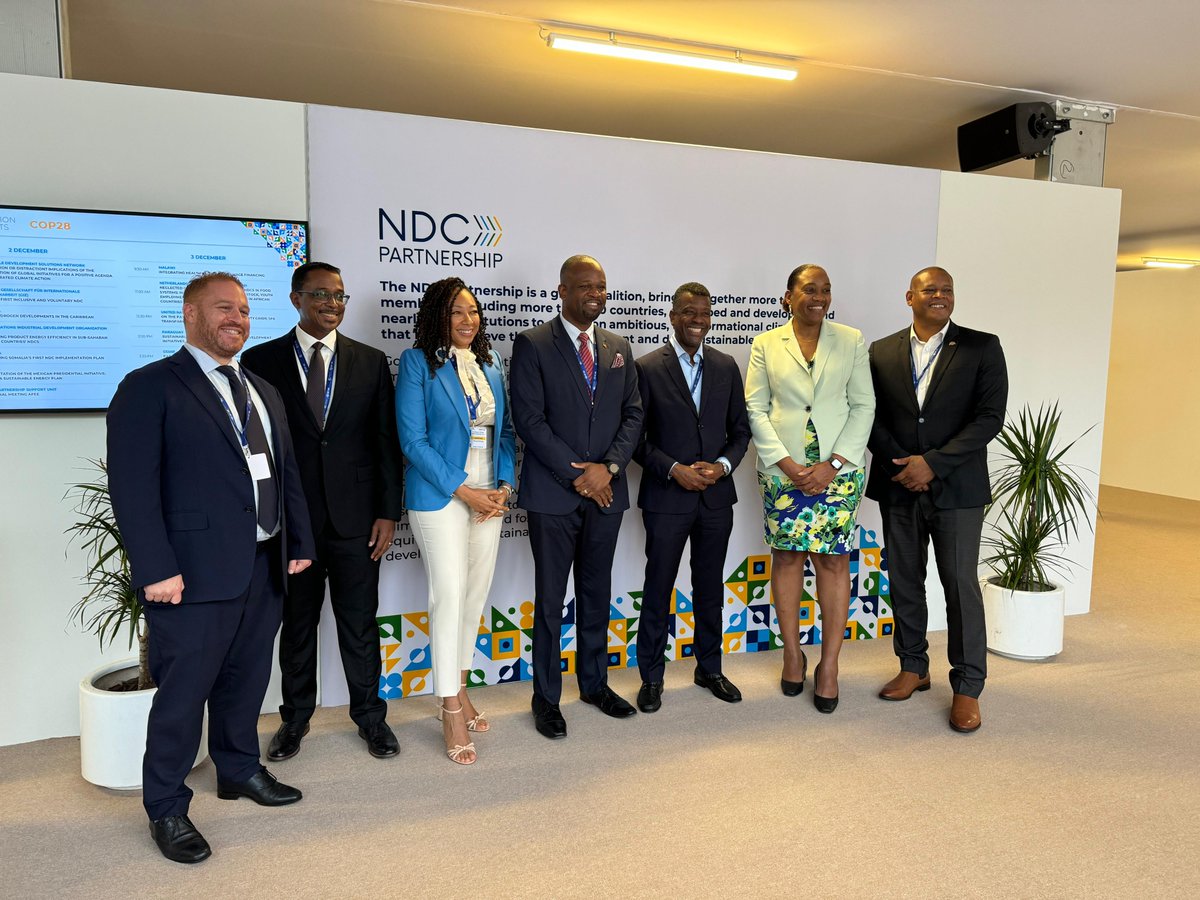 🌊 Exciting news from the Caribbean at #COP28!  The region is spearheading the #GreenHydrogen revolution, paving the way for a sustainable future. 
Our CEO Francine Baron along with  Minster of Energy GCoD Hon. Cozier Frederick, Dominica were present. 
 ➡️shorturl.at/aqQ18