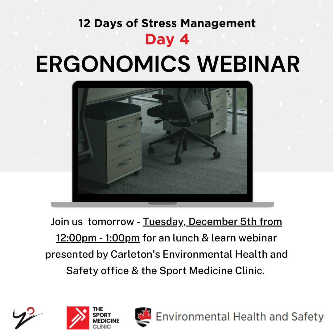Join us tomorrow for an informative lunch &amp; learn webinar - register now! carleton.ca/healthy-workpl…