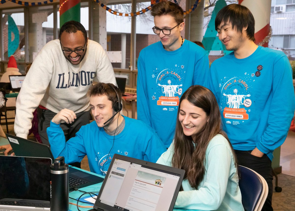 The 63rd Dial-A-Carol season is here! ⏰ 
<a href="/DialACarol/">Dial A Carol</a> <a href="/illinihousing/">University Housing</a>

Dial-A-Carol is an annual University Housing tradition where Snyder residents run a 24-hour caroling hotline. This year, Dial-a-Carol is Dec 7th – Dec 13th. 🔸🔹

Volunteer to sing 🔻
signupgenius.com/go/10C044AA9A8…