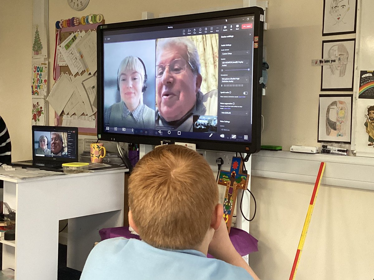 Year6MissW's tweet photo. We had a very important Teams call today with Lord Young from the House of Lords! We were able to ask him a range of questions linked to current laws that affect us and things that we care about. The children asked some very thought provoking questions! #learnwiththelords #RRSA https://t.co/pGXQRKAEPu