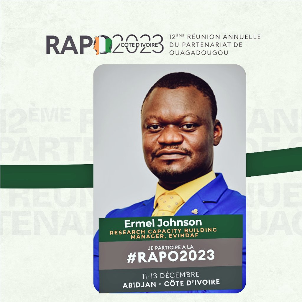 #RAPO2023 
I will be attending the Ouagadougou Partnership Annual Meeting from 11 - 13 December 2023 in Abidjan, Côte d'Ivoire.  Do visit our stand and learn more about our @Agency for All project while there.