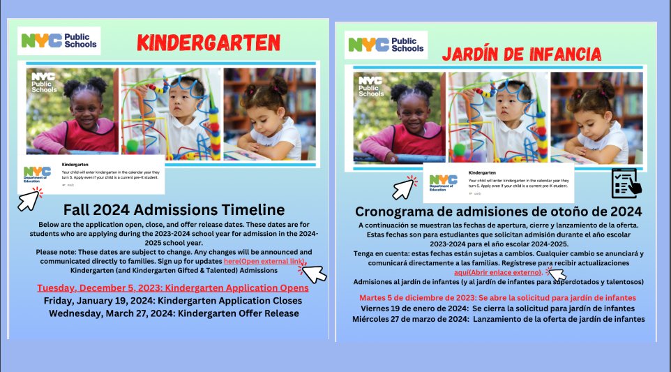 The kindergarten application process begins TODAY!