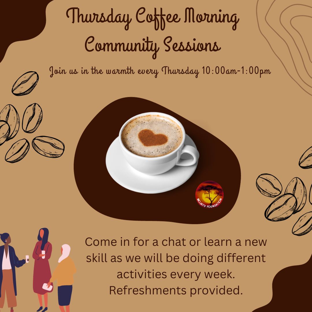 Join us every Thursday, 10am-1pm! Coffee, refreshments, and lots of activities! ☕️🫖
