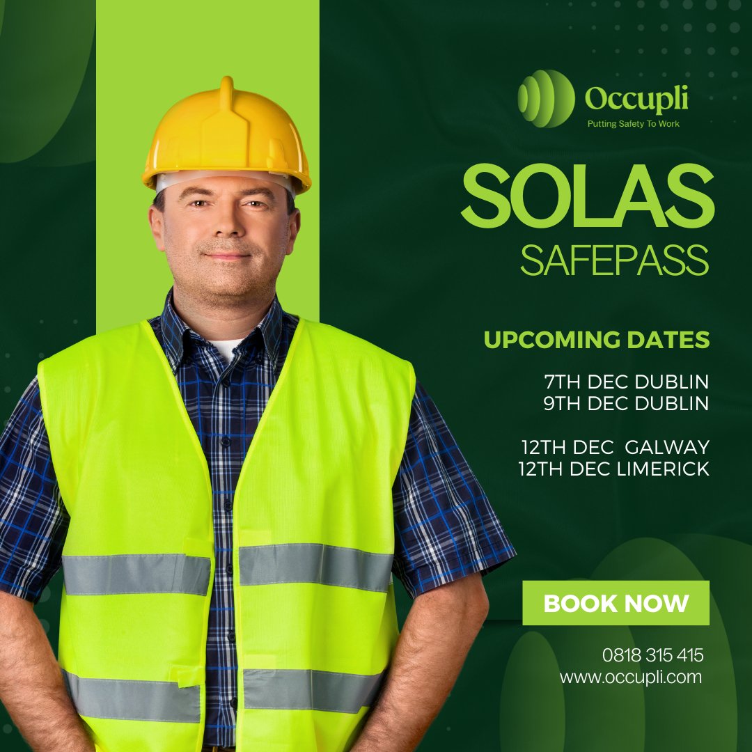 occupli_'s tweet photo. We have a limited number of  Safe Pass dates before Christmas, get in touch today to book your space!

https://t.co/hE3EmYSwYq
#occupli #puttingsafetytowork #solas #safepass https://t.co/1WWOdcDCYV