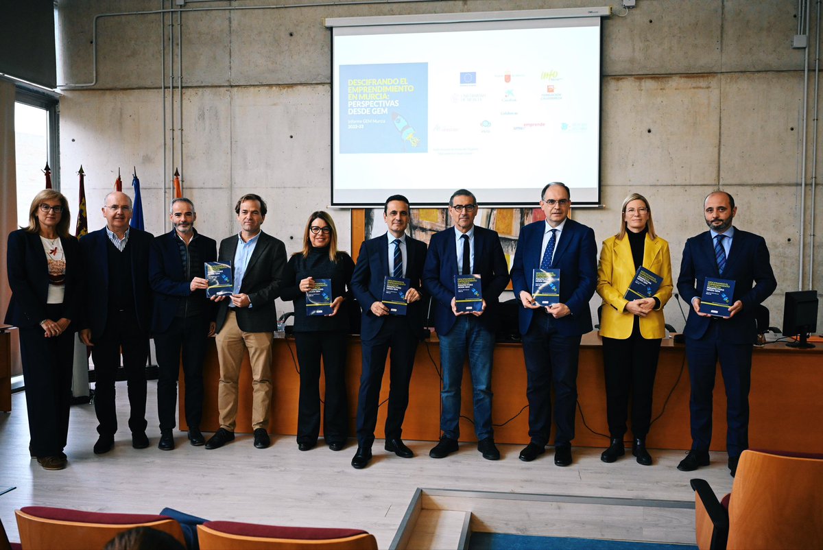 Presentación del Informe GEM Murcia 2022-23 en la <a href="/UMU/">Universidad Murcia</a>. Un proyecto internacional que cada año nos lleva a conocer la evolución y perspectivas de la actividad emprendedora 
<a href="/UMUEmprende/">UMUEmprende</a> <a href="/infoRMurcia/">Instituto de Fomento</a> <a href="/caixabank/">CaixaBank</a> <a href="/FCajamurcia/">Fundación Cajamurcia</a> <a href="/GEM_es/">판매</a>