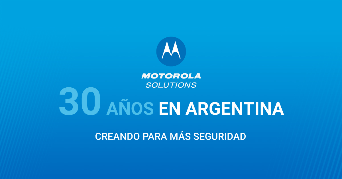 Estamos celebrando 30 años de presencia en la #Argentina 🇦🇷, reiterando nuestro compromiso de crear Soluciones Tecnológicas que permitan proteger a las personas, propiedades y lugares. 

¡En #MotorolaSolutions estamos creando para más seguridad! #MotorolaSolutions30AñosArg