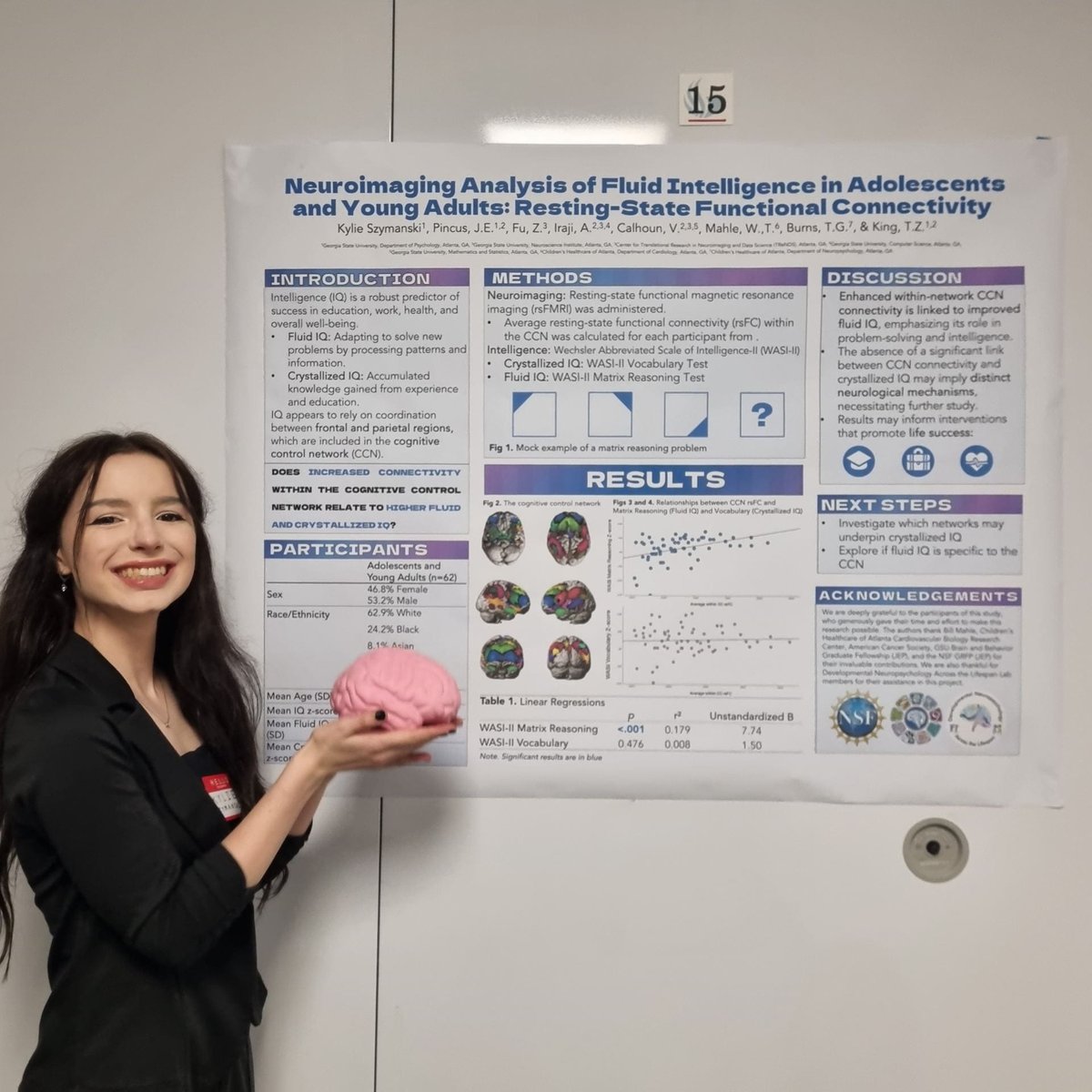 November was filled with many celebrations! First, we're so proud of our talented undergraduates who presented at the year’s GSU Psychology Undergraduate Research Conference! Congratulation to Allison Lipstein as she won Best Overall and the Neuroscience award! @GSUPsychology