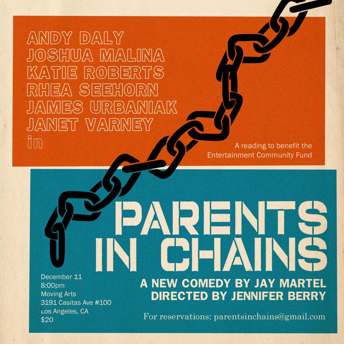 mrjaymartel's tweet image. Very excited about this reading. Special thanks to all the actors involved (including 
@rheaseehorn, @JamesUrbaniak, @TVsAndyDaly, @janetvarney, &amp;amp; @JoshMalina ) &amp;amp; @toddalcott who created this poster. It's a small theater so if you're SoCal &amp;amp; interested, please make a reservation.