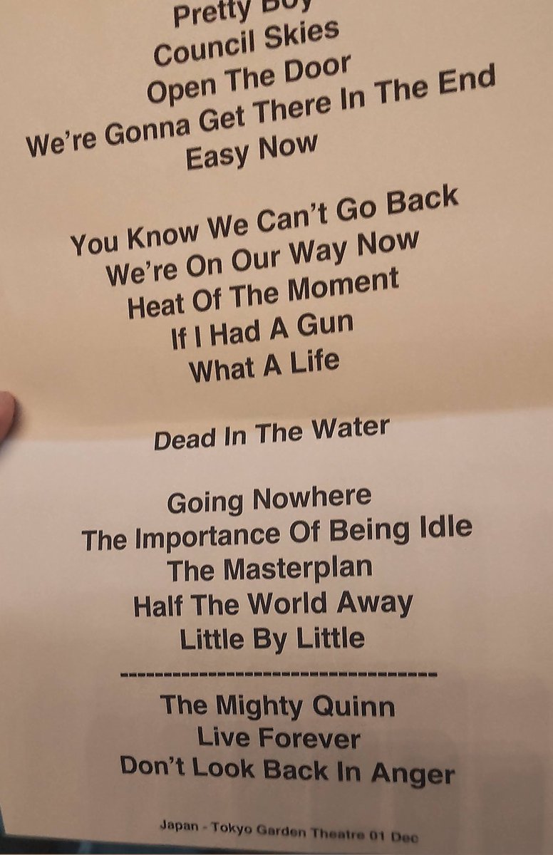 Reika_69star's tweet image. 2023.Dec.1st-2nd
@NoelGallagher what the fucking amazing shows for both nights in tokyo, you are the best. i truly love you, Noel. thanks for coming to Japan to see us ♡:&apos;)
#NGHFB
#LittleByLittle
#DontLookBackInAnger
#Tokyo