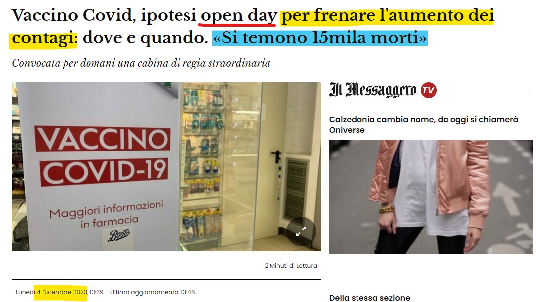 matt7gh's tweet image. Il finto #vaccino non ha mai fermato i contagi #COVID19 ma lo ripropongono ancora come strumento per fermare i #contagi
A riprova che l'obiettivo non è la malattia ma vendere i #vaccini 

Notate che siccome i malati #Covid sono tutti vaccinati è sparita l'incidenza con i #novax