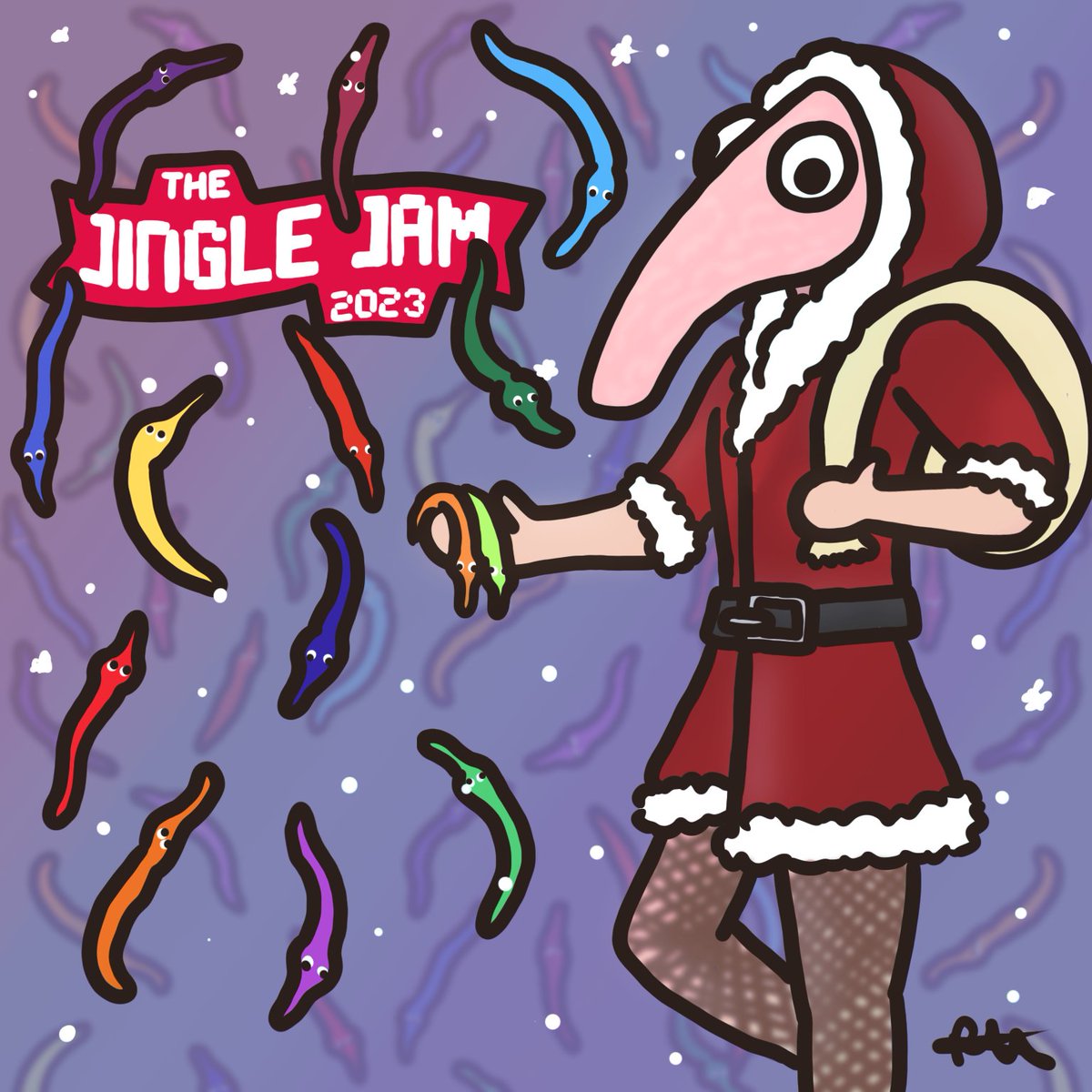 It's that time of year again! #JingleJam2023 
Ft the best JingleCats of the year: JingleWorms Briony.