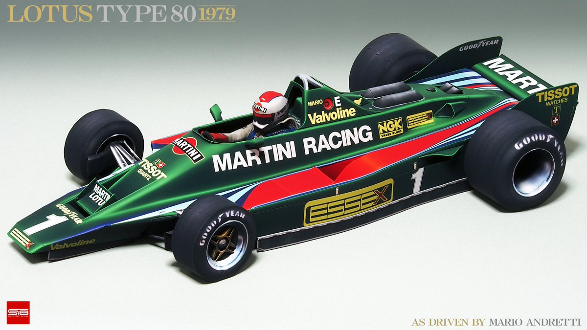 1/12 Scale Papercraft LOTUS TYPE80 / Mario Andretti / 1979