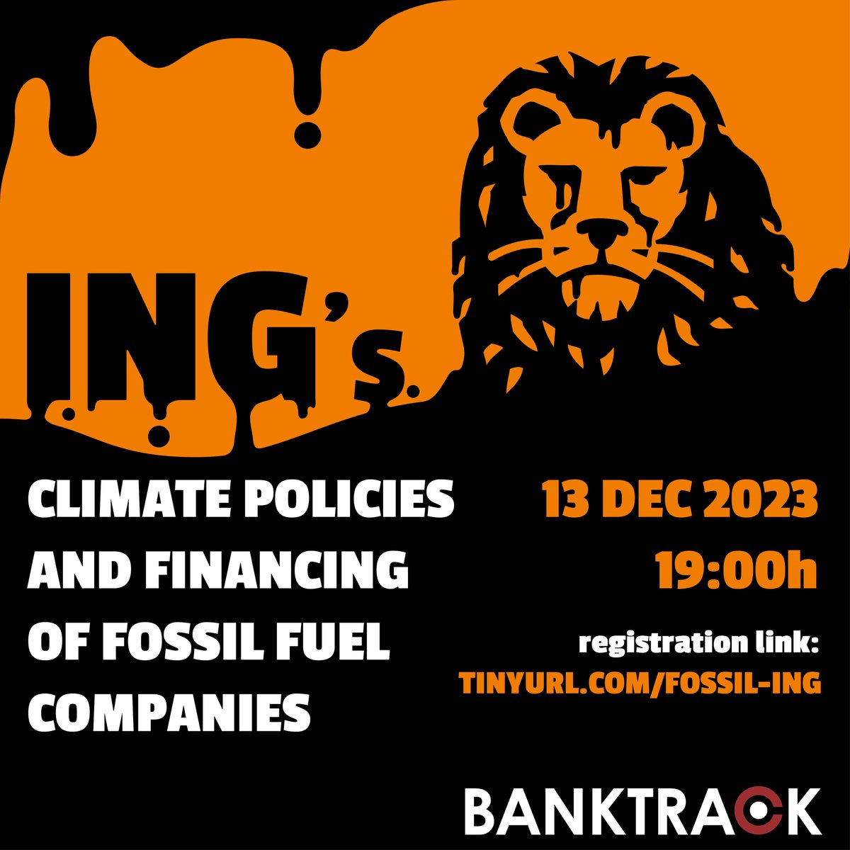 As the Dutch climate movement accelerates the pressure on @ingnl to step up its climate action, we are hosting a webinar: Join us to learn more about ING´s climate policy and its support to companies developing fossil fuels. Registration: tinyurl.com/fossil-ing