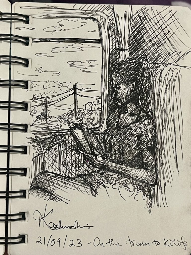 A sketch of my neighbor on the “blocktrain” to @ETHSafari 😌
#sketchbooktour