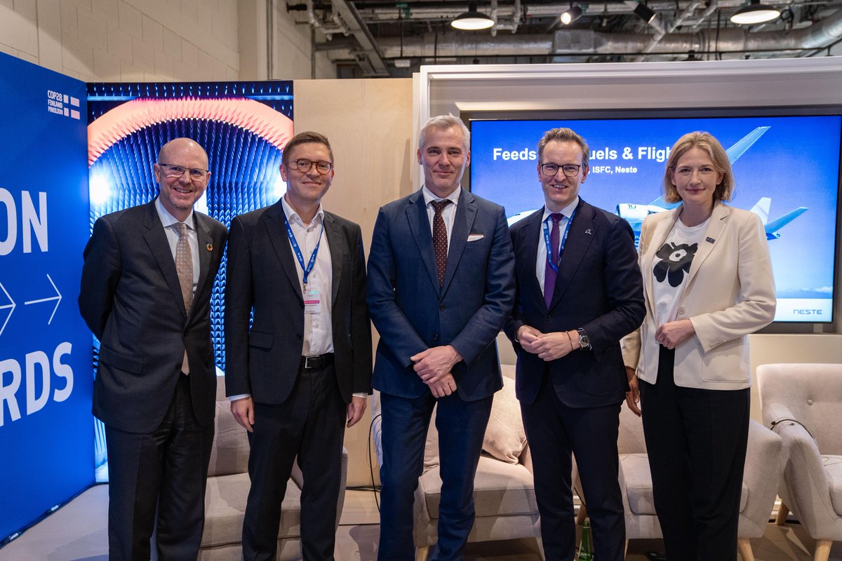 We've kicked off a week of climate discussions @COP28_UAE at our joint event with @NesteGlobal. 🌍 #TeamBoeing Vice President Brian Moran emphasized our strategies - past, present and future - for global #SAF leadership via tangible, regional actions. #COP28UAE