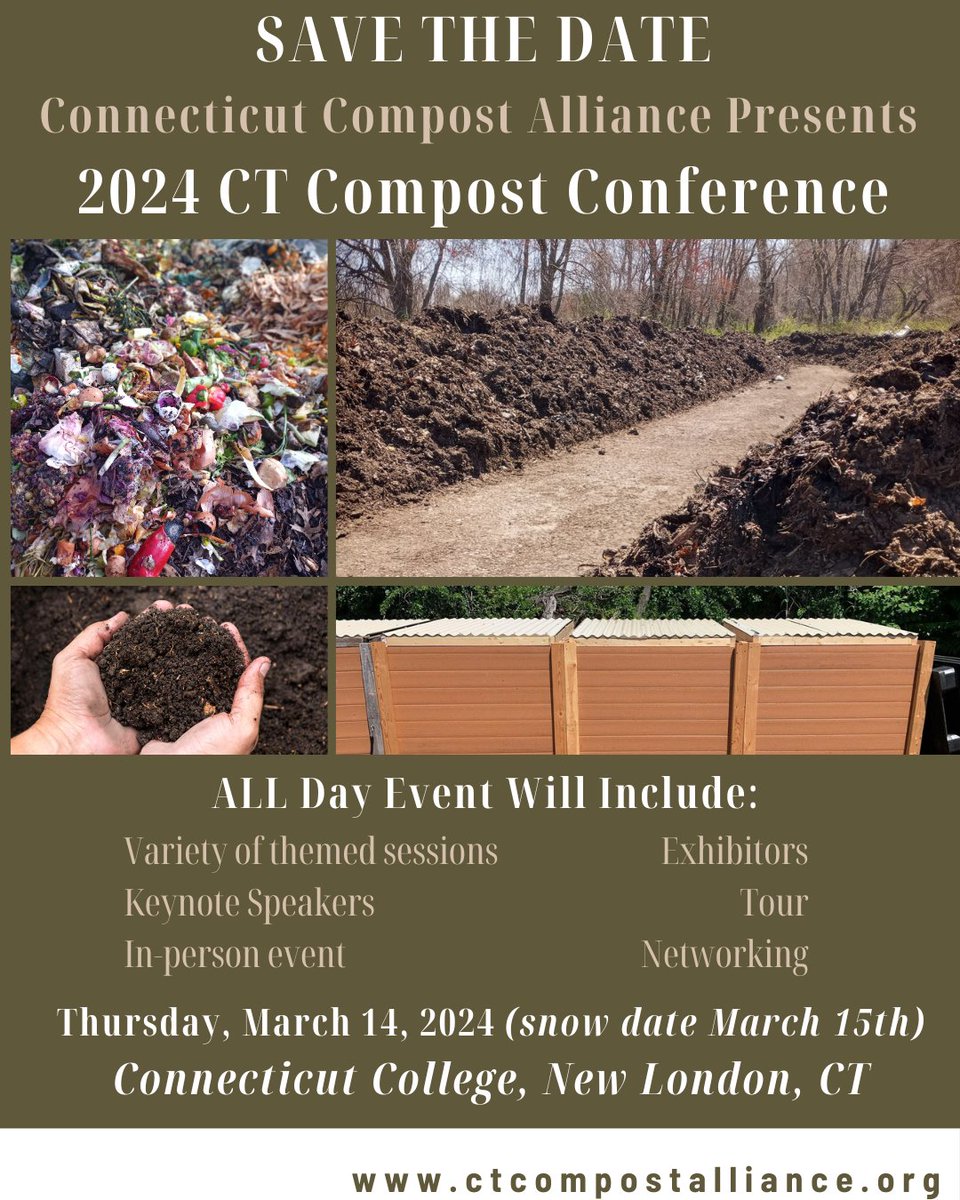 We are already looking forward to the 2024 CT #Compost Alliance Conference in March 2024 ☺️👩🏼‍🌾 #gardening #soil #environment
