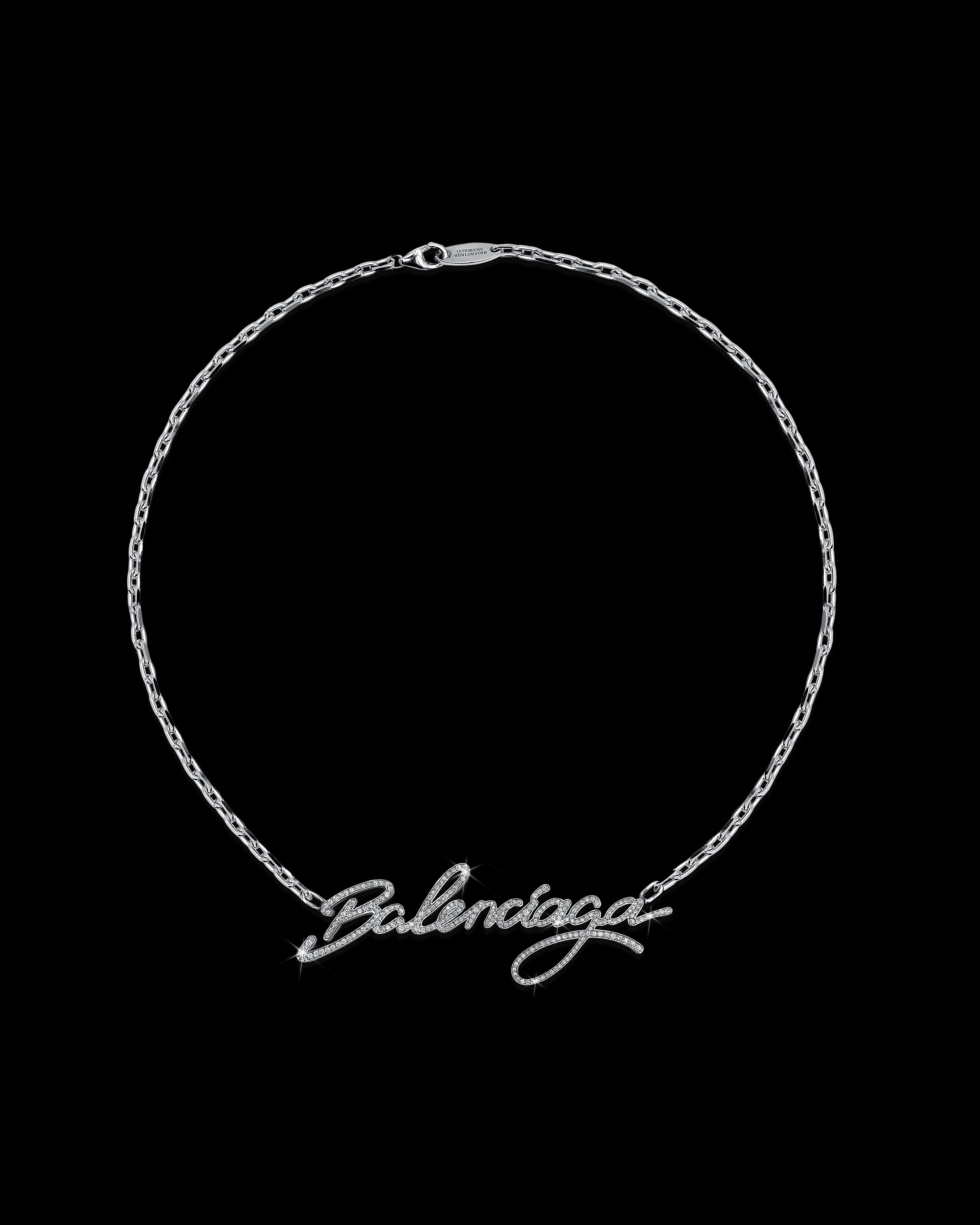 Balenciaga name shop necklace