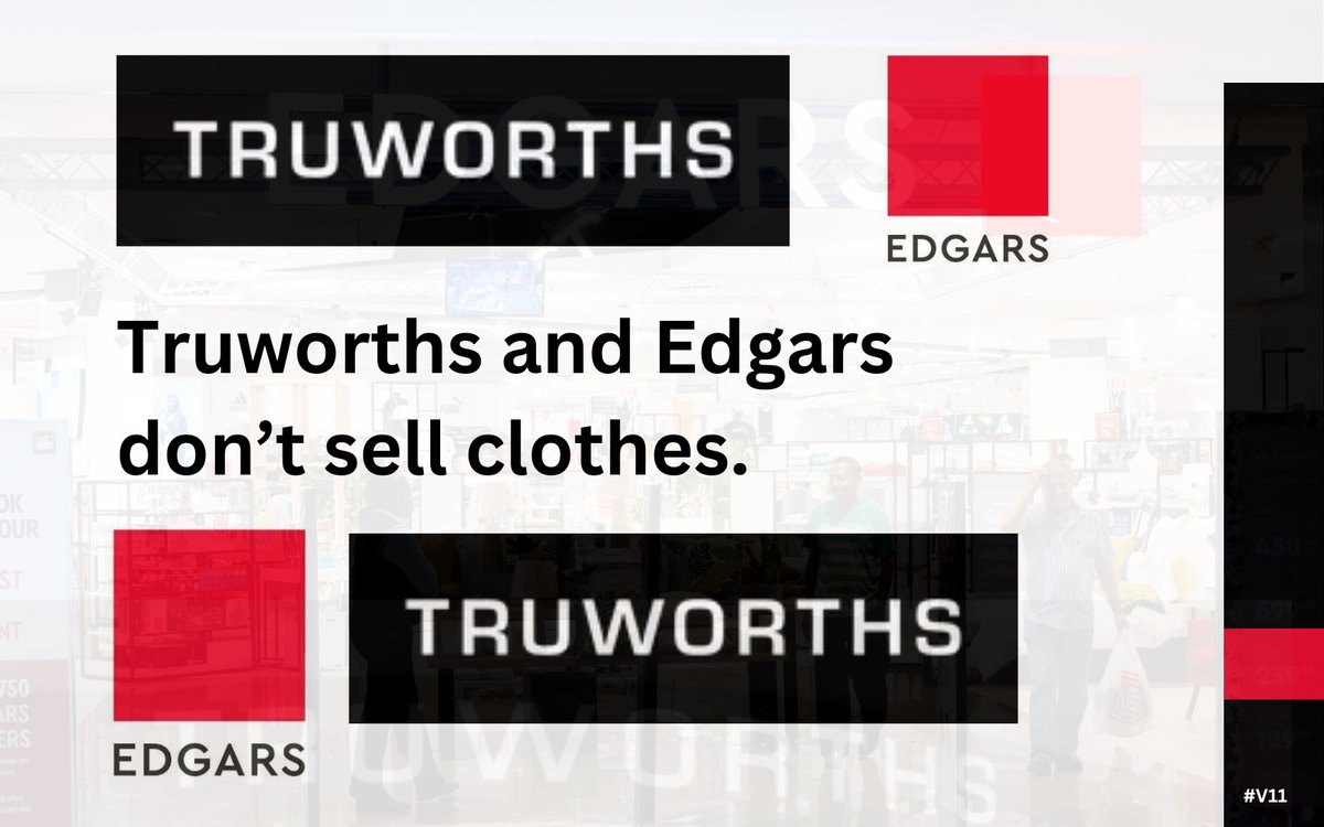 1/23 Truworths And Edgars Were Never Clothing Retailers They were more like banks with a side business of selling clothes. Understanding how to identify this can help you save your business from sudden failure and find your biggest opportunities! 🧵 THREAD 🧵