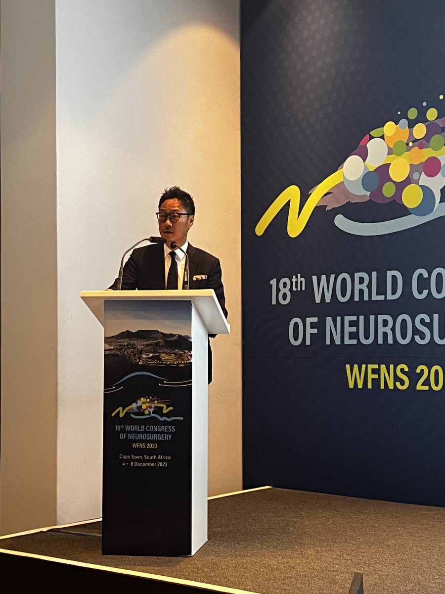 The Chair of Global Neurosurgery Committee 2.0 <a href="/keepark/">Kee Park</a> kicking off our Pre-congress Symposium and Executive Meeting at Cape Town today talking about “The Current State of Play in Global Neurosurgery”.
#WFNS2023