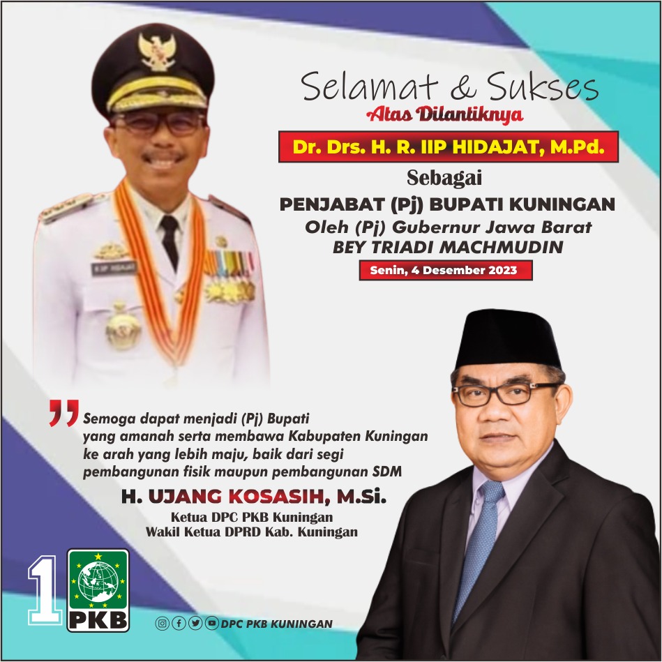 Selamat dan sukses
Semoga amanah, barokallaah
<a href="/cakimiNOW/">A Muhaimin Iskandar</a> 
<a href="/EmHasanuddin/">M Hasanuddin Wahid</a> 
<a href="/Jazilul_Fawaid/">Jazilul Fawaid</a>
<a href="/DPP_PKB/">DPP PKB</a>
<a href="/SyaifulHooda/">Syaiful Huda</a>
<a href="/jamaludin190680/">Acep Jamaludin</a>
<a href="/dpwpkbjabar/">DPW PKB JABAR</a>
<a href="/Kosasih7Ujang/">Ujang Kosasih</a>
  <a href="/sahabat_k_ujang/">sahabat_kang_ujang</a> 
<a href="/UjangOfficial/">Ujang Kosasih.Official</a>