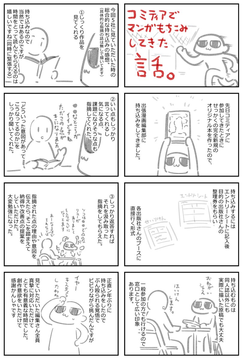 コミティアの出張漫画編集部に言ってきた話