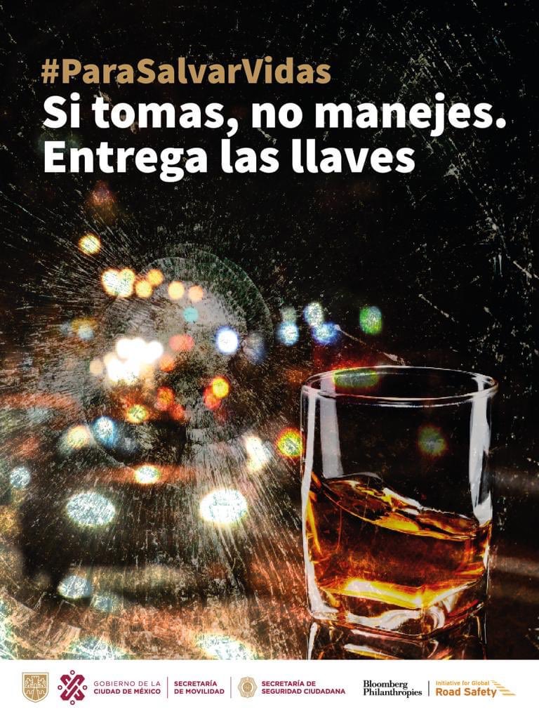 @BloombergDotOrg @VitalStrat and our local partners in Mexico City  @SSC_CDMX and @LaSEMOVI want to #SaveLives #ParaSalvarVidas this holiday season. 🎄🎄
#DontDrinkDrive #ConduceSinAlcohol