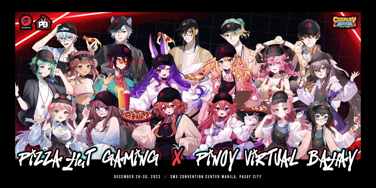 PVB Official (@pvbtubers) on Twitter photo 【ANNOUNCEMENT】
Excited to announce our sponsor <a href="/pizzahutggez/">Pizza Hut Gaming PH</a> for #CosplayMatsuri2023 this coming Dec. 28-30
We have prepared lots of activities so stay tuned for more information! 💙🍕
#PVBizzaHut #PVBmatsuri 【ANNOUNCEMENT】
Excited to announce our sponsor <a href="/pizzahutggez/">Pizza Hut Gaming PH</a> for #CosplayMatsuri2023 this coming Dec. 28-30
We have prepared lots of activities so stay tuned for more information! 💙🍕
#PVBizzaHut #PVBmatsuri
