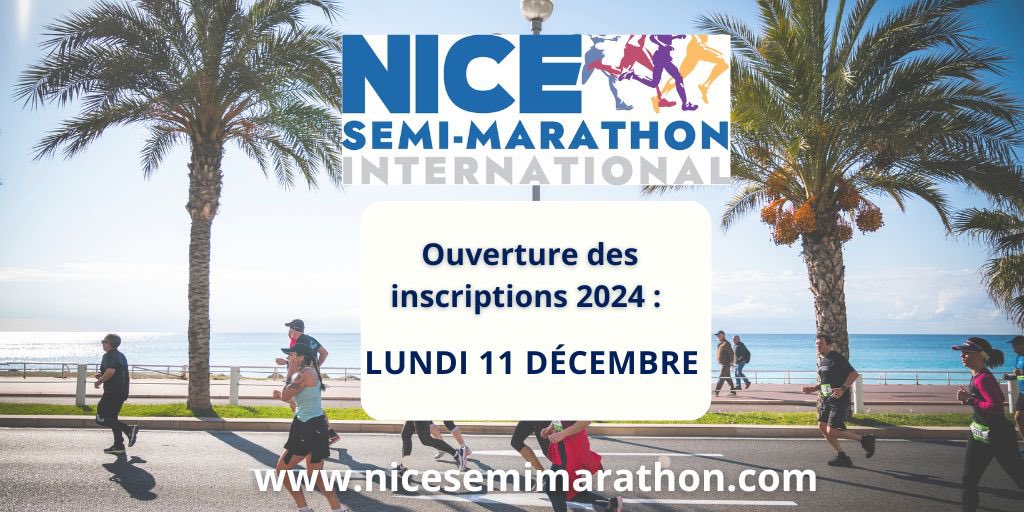 Le @semidenice revient le 21 avril prochain ! Ouverture des inscriptions lundi 11 décembre ! 🔥 <a href="/VilledeNice/">Ville de Nice</a> <a href="/VisitCotedazur/">Côte d'Azur France</a> <a href="/ExploreNCA/">Explore Nice Côte d'Azur</a>  <a href="/BFMCotedazur/">BFM Nice Côte d'Azur</a> <a href="/Nice_Matin/">Nice-Matin</a> <a href="/RTL2officiel/">RTL2 🎸</a> <a href="/F3cotedazur/">France 3 Côte d'Azur</a> #banquealimentaire