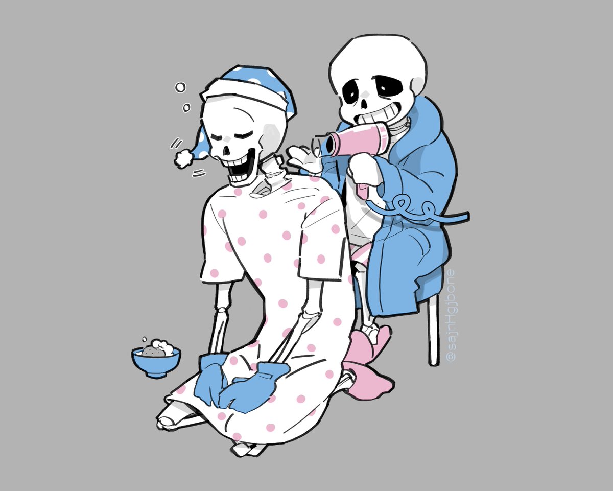sajnHgjbone's tweet photo. ナイトウェア骨兄弟 #undertale https://t.co/6TUhZkeZSy