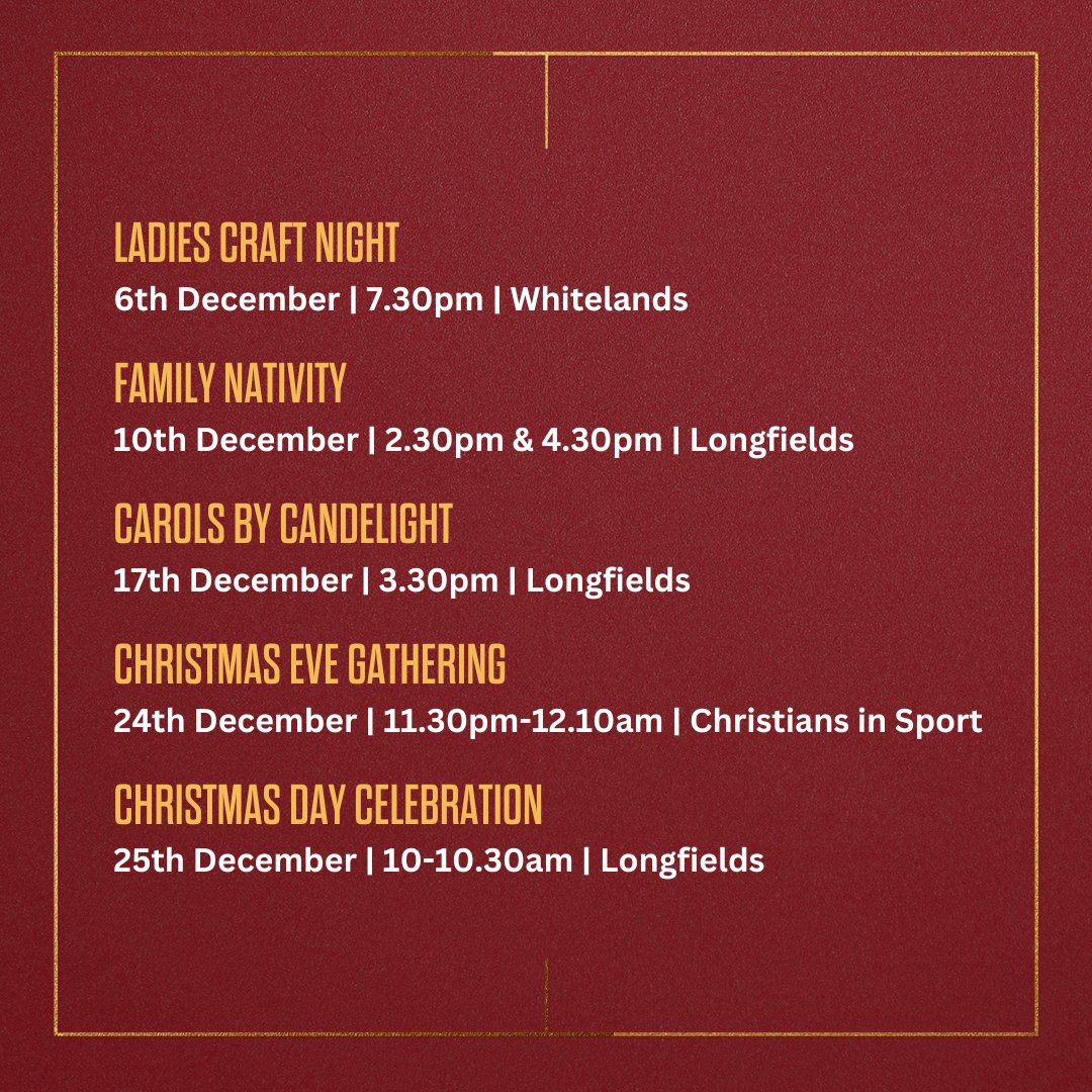 Join us this Christmas at Town Church 🎄
