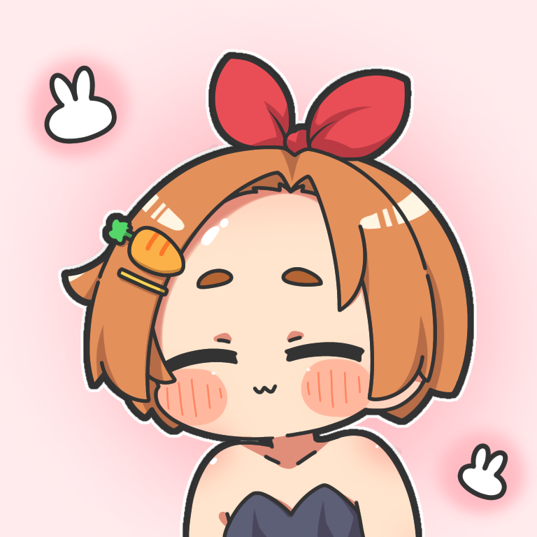 1girl solo :3 carrot hair ornament hair ornament closed eyes food-themed hair ornament  illustration images