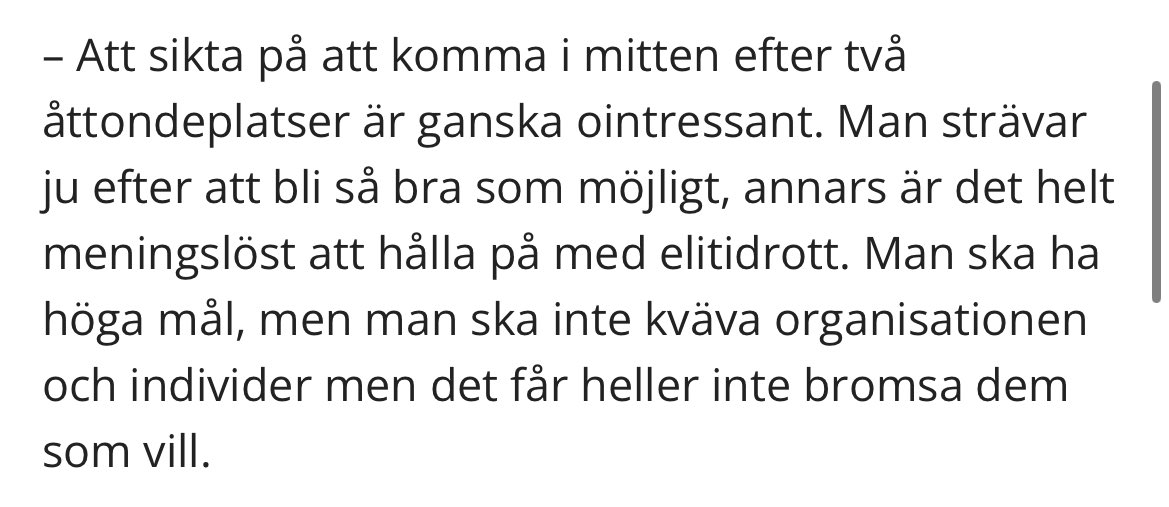 Det här citatet från Håkan stärker min övertygelse om att han inte lärt sig. Jag hoppas det är slut på försök till genvägar nu. #ifkgbg